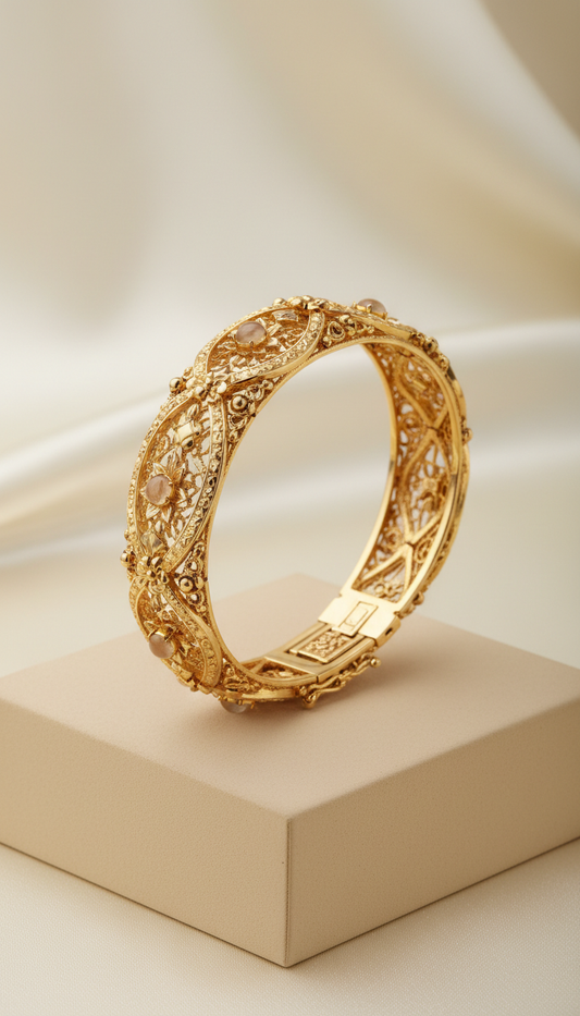 Ornate gold bracelet